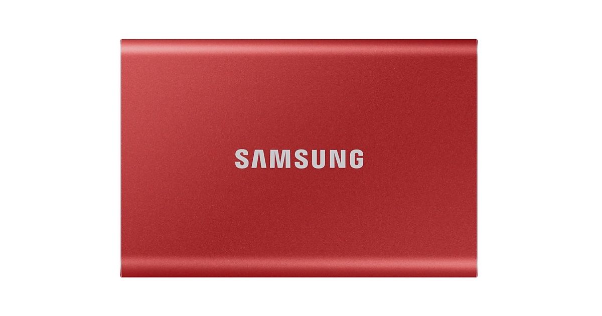 SAMSUNG T7 EXTERNAL SSD 1TB, RED