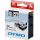 D1, marking tape, 24mm, black text on white tape, 7m