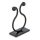 Cable drill with adhesive socket black 10 pieces