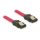 SATA cable, 3Gb/s, clips, 0.5m, red