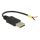 Cable USB 2.0 Type-A male > 2 x open wires power 10 cm