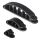 Adhesive cable clamps in plastic, 1/3/6 slots, 10-pack