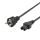 Power cord CEE 7/7 - IEC C15, 0.5m, black
