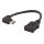 Flexible HDMI adapter, 0.2m, left-angled, HDMI M/F, UHD, bla