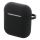 AirPods 1/2 silicone case, keyring hole, easy to grip, black