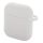 AirPods 1/2 silicone case, keyring hole, easy to grip, white