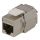 Cat6A shielded Keystone jack, toolless clamp termination