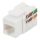 Cat6A Keystone jack, LSA/110 termination, plastic, 90, white