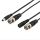 Coaxial cable w/ BNC and power, BNC m - m, 2.1mm, 50m, black
