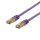S/FTP Cat6a patch cable 0.5m 500MHz Deltacertified purple