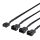 Splitter for PWM fans, 4-pin to 3x4-pin fe, black