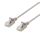 U/FTP Cat6a patch cable, slim, 3.8mm in diameter, 1m, grey