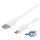 USB 2.0 Cable, Type A, Type C ma, 0.25m, white