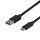 USB 3.2 Gen1 braided USBA  USBC cable 0.25m 60W 3A black