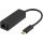 USB 3.1 network adapter, Gigabit, 1xRJ45, USB Type C, black