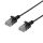 U/UTP Cat6 patch cable slim, 2.6 mm?, 1m, 500MHz, black