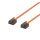 U/UTP Cat6a patch cable, flat, 1m, 1mm thick, orange