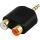 Multimedia adapter, 2xRCA fe to 3.5mm ma, gold-plated