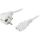 Device cable, angled CEE 7/7 - straight IEC C13, 0.2m, white