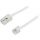 Modular cable, 8P4C to 6P4C(RJ11), 1 m, white