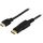 DisplayPort to HDMI cable, 20-pin male - male, 1m, black