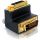DVI-adapter, Dual Linc DVI-D ma-fe, angled,  black