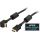 Angled HDMI cable, HDMI High Speed with Ethernet, 1m, black