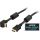 Angled HDMI cable, High Speed HDMI Ethernet, black, 2m