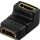 HDMI-adapter, 19-pin fe to fe, angled