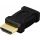 HDMI-adapter, mini HDMI fe to HDMI ma, 19-pin, gold plated