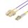 OM4 Fiber cable, LC - SC, 50/125, duplex, multimode, 2m