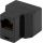 Three-way clutch 8P/8C RJ45, black