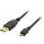 USB 2.0 cable Type A ma, Type Micro B ma, 5-pin,  1m, black