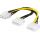Adapter cable, 2xMolex 4-pin to 8-pin PCI-Express, 15 cm