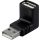 Adapter, USB A male - A female, angled