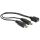 Cable USB micro B female > 2 x USB micro-B male 20 cm