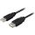 USB 2.0 cable Type A ma, Type A fe 2m, black