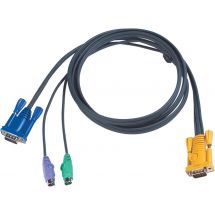 KVM cable, SPHD15 ma to 2xPS/2 ma & HD15 ma, 2m