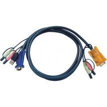 KVM cable SPHD15ma/2x3.5mm 1xUSB A ma/2x3.5mm ma/HD15ma 2m