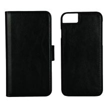 iPhone 6/7/8/SE (2020), PU wallet 3 cards removable, black
