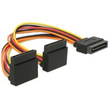 Cable SATA 15 pin power plug w/ latching function>2xSATA