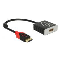 DisplayPort to HDMI-adapter, active, 4K in 60Hz, 0.2m, black