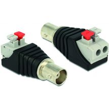 Adapter BNC female > Terminal Block with push button 2 pin