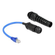 Cable RJ45 plug to RJ45 jack Cat.6 waterproof w/ cable gland