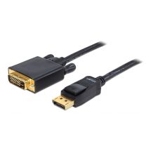 Cable Displayport 1.1 male > DVI 24+1 male passive 1 m black