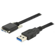 Cable USB 3.0 typeA male>USB 3.0 type MicroB male screws 1m