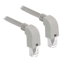 Network cable RJ45 Cat.6A S/FTP downwards angled 1m