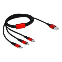 USB Charging Cable 3in1 Lightning/MicroUSB/USB TypeC 1m