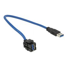 Keystone Module USB 3.0 A female 250° > USB 3.0 A male cable