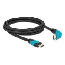 High Speed HDMI cable 90° downwards angled 48Gbps 8K 60Hz 2m